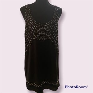 Black studded dress.